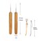 9 Pcs Bent Latch Hook Crochet Needle Set Dreadlocks Tool Crochet Hooks Hair Locking Tool for Hair Extension Braid Carpet Making and Other Craft